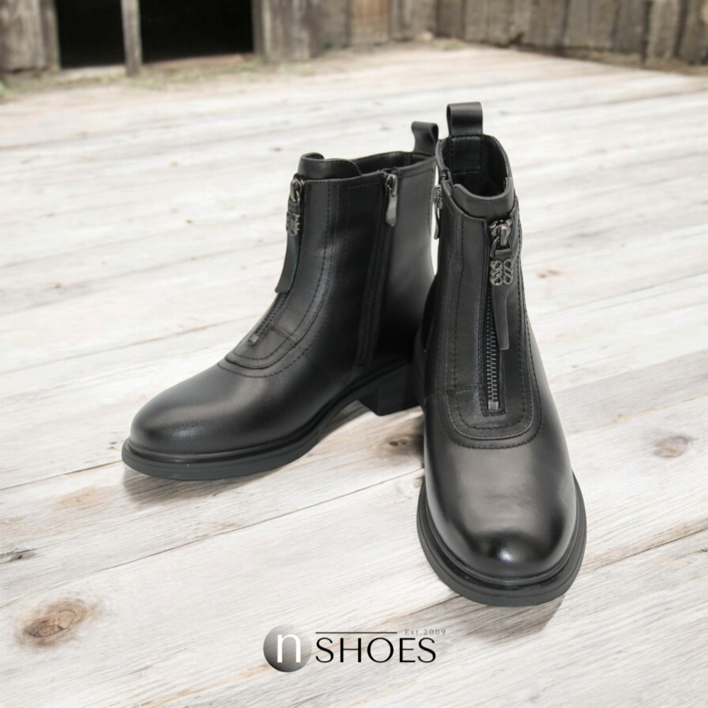 Жіночі чорні шкіряні демісезонні черевики Anna Lucci 190873 dx793-9a black 5714