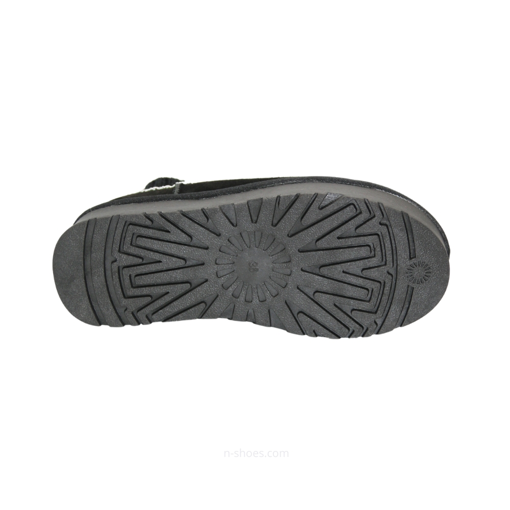 Women’s Black Winter Suede UGG-Style Boots ALLSY Lonza with Embroidery