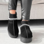 Women’s Black Winter Suede UGG-Style Boots ALLSY Lonza with Embroidery