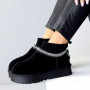 Women’s Black Winter Suede UGG-Style Boots ALLSY Lonza with Embroidery