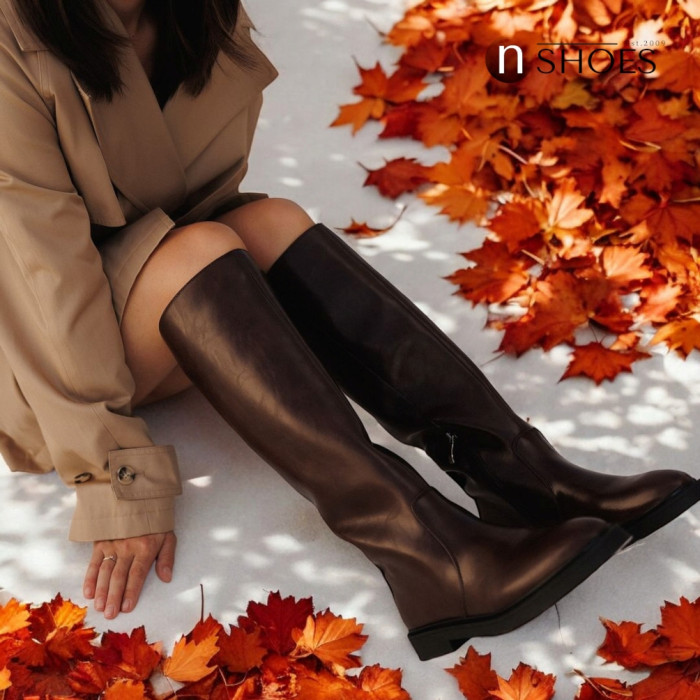 Women's leather demi-season boots BETSY (UK) model 5721