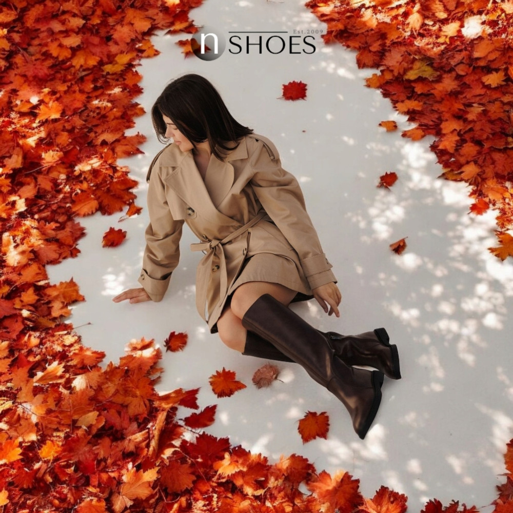 Women's leather demi-season boots BETSY (UK) model 5721