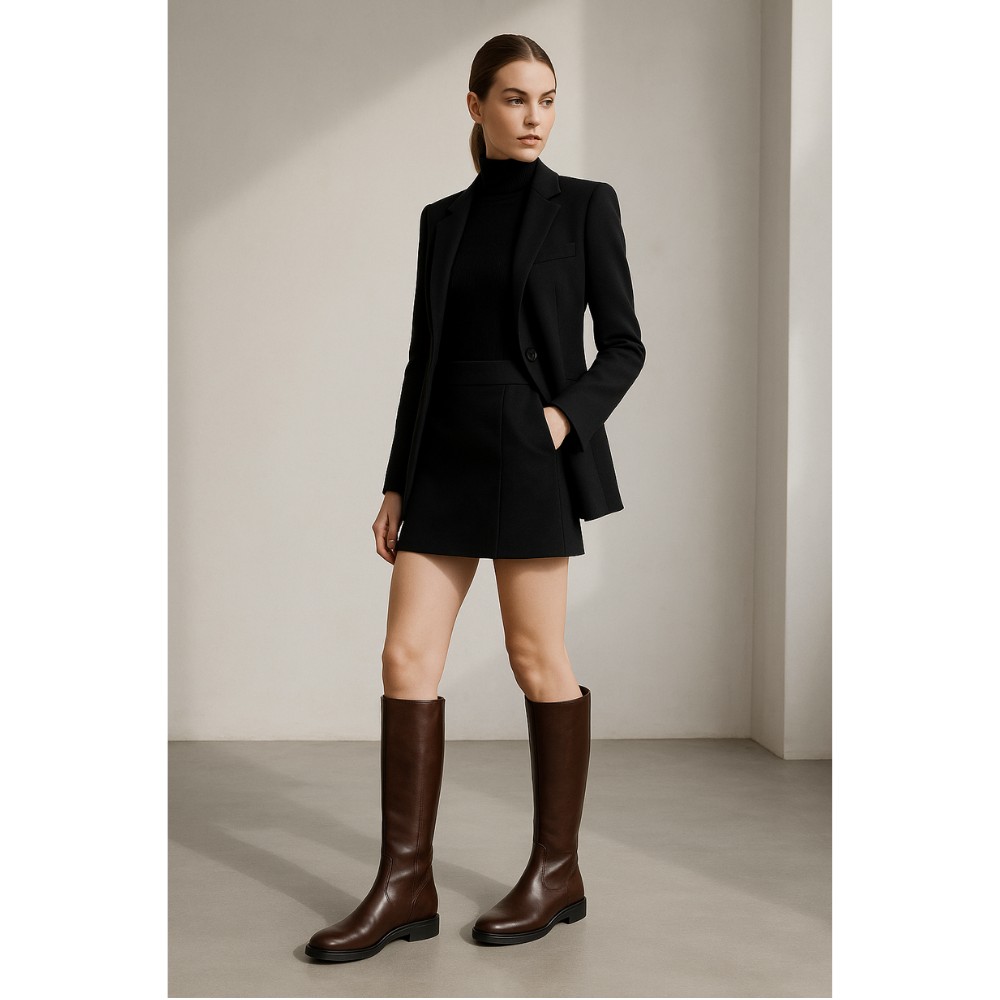 Women's leather demi-season boots BETSY (UK) model 5721