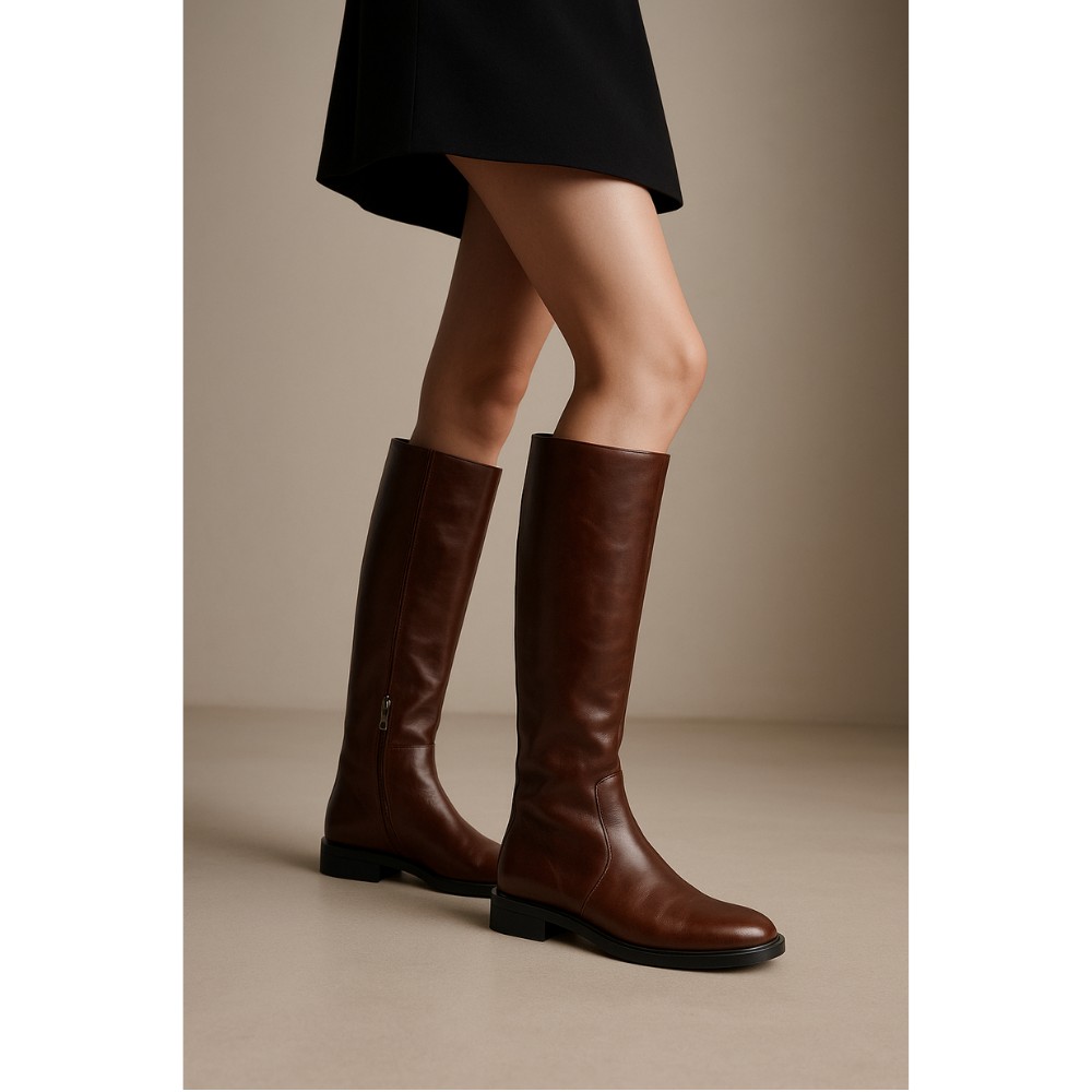 Women's leather demi-season boots BETSY (UK) model 5721