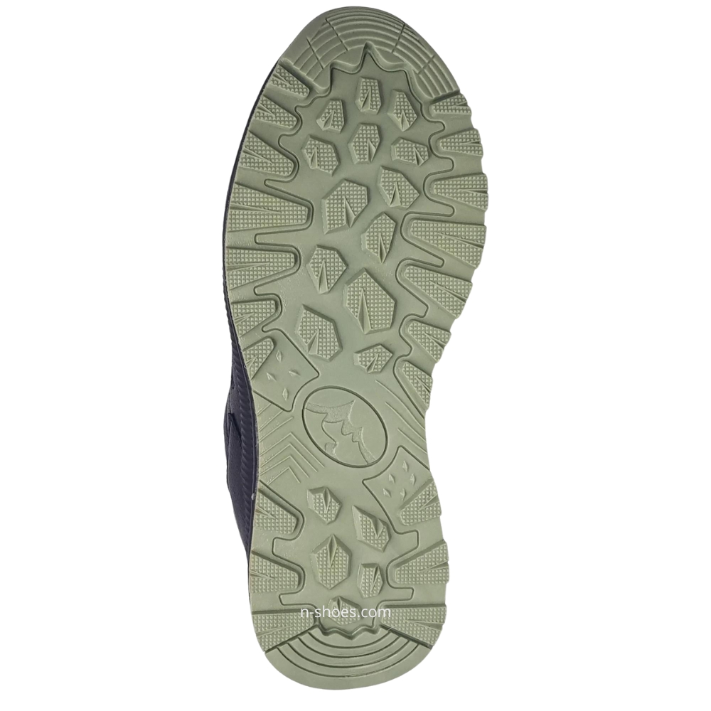 Women’s black leather mid-season sneakers GRUNBERG 148568-26-03E 5722 with fleece lining