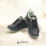Women’s black leather mid-season sneakers GRUNBERG 148568-26-03E 5722 with fleece lining