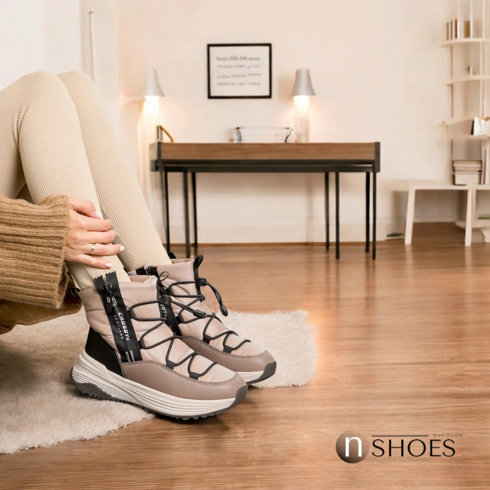 Women's beige dutik boots CROSBY (UK) model 5724