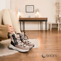 Women's beige winter dutik boots CROSBY 448094-06-04W 5724 to protect feet from cold, moisture and snow