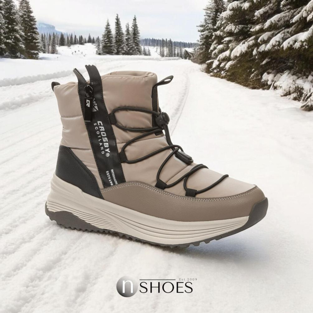 Women's beige dutik boots CROSBY (UK) model 5724