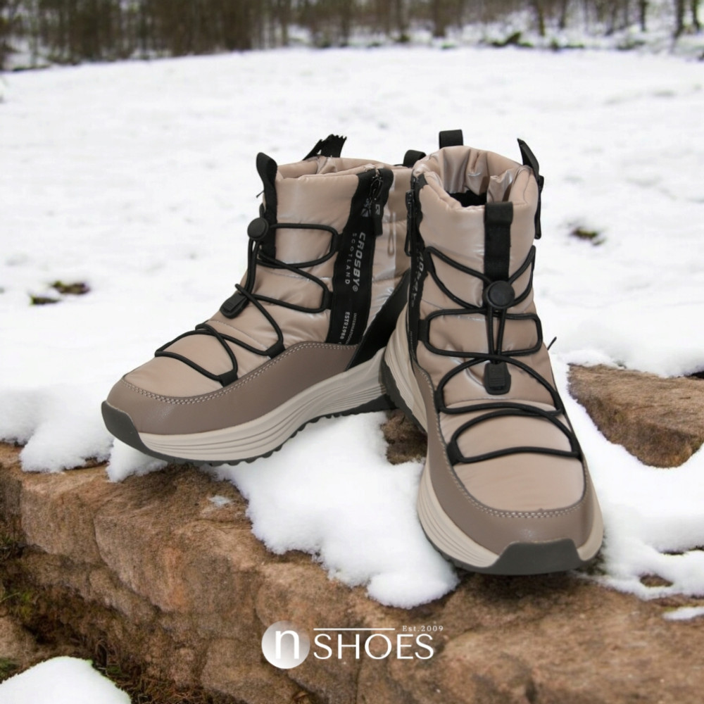 Women's beige dutik boots CROSBY (UK) model 5724