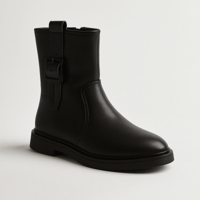 Женские модные черные кожаные ботинки BETSY 948027 13-03W 5726 демисезонные из натуральной кожи от британского бренда 