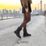 Black Mid-Season Leather Boots BETSY 948027 13-03W 5726 at N-SHOES