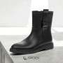 Black Mid-Season Leather Boots BETSY 948027 13-03W 5726 at N-SHOES