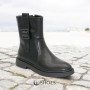Black Mid-Season Leather Boots BETSY 948027 13-03W 5726 at N-SHOES