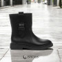 Black Mid-Season Leather Boots BETSY 948027 13-03W 5726 at N-SHOES