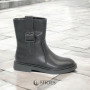 Black Mid-Season Leather Boots BETSY 948027 13-03W 5726 at N-SHOES