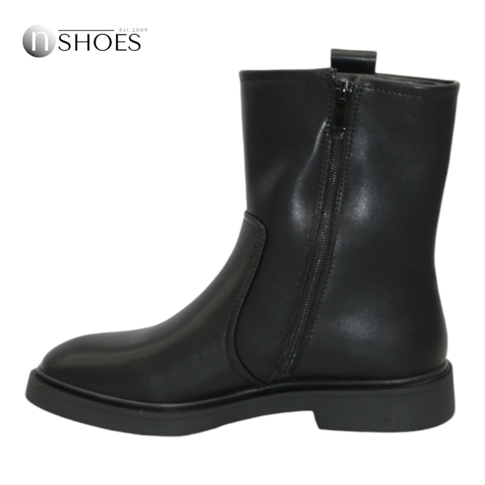 Black Mid-Season Leather Boots BETSY 948027 13-03W 5726 at N-SHOES