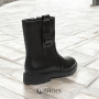 Black Mid-Season Leather Boots BETSY 948027 13-03W 5726 at N-SHOES