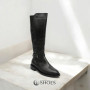 Women's leather boots with insulation Eurowinter Best But (Poland) model 5728