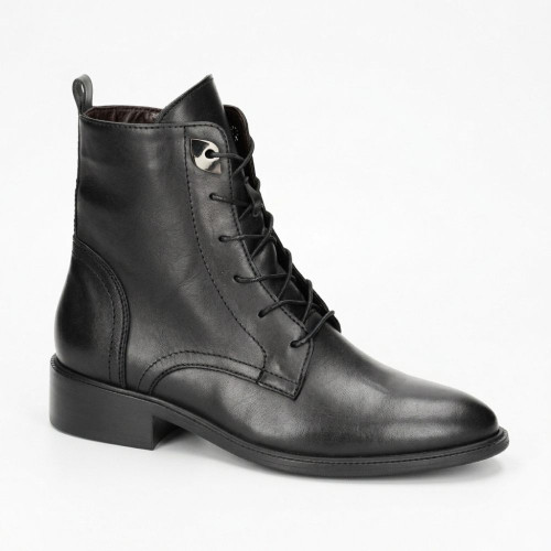 Women's black leather classic boots Simen 7328a czarny 5729 demi-season made of genuine leather from the Polish brand Women's black leather classic boots Simen 7328a czarny 5729 demi-season made of genuine leather from the Polish brand