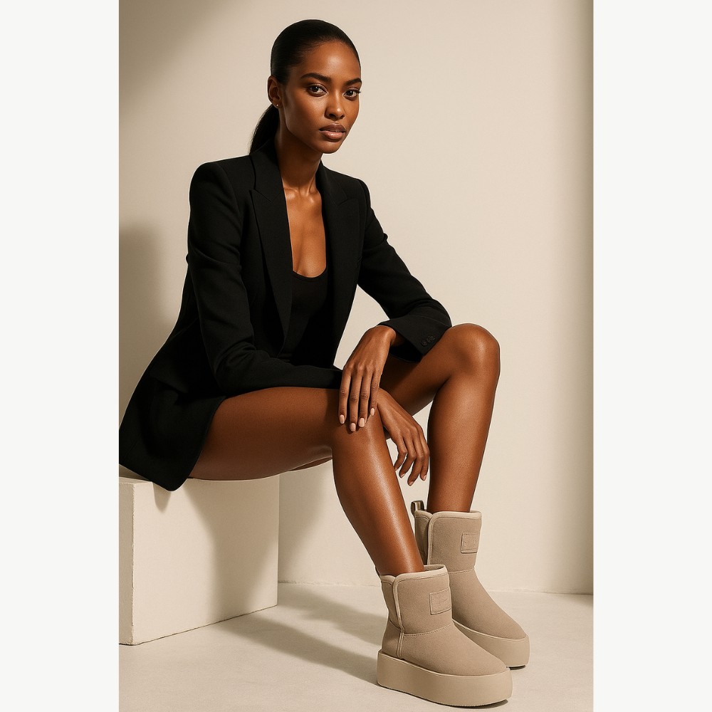 Light Beige Women’s Suede UGG Boots KEDDO 848524 02-07 5734