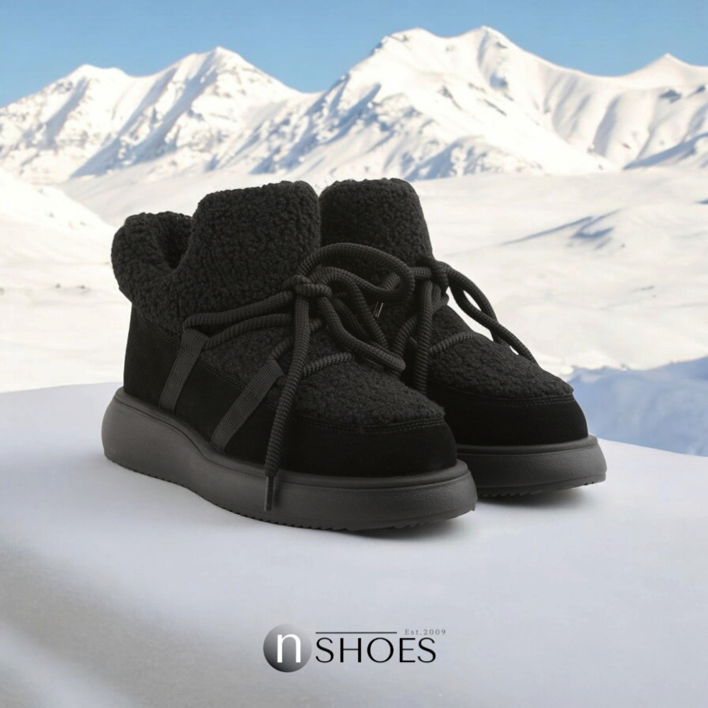 Women’s black suede ugg boots ALLSY Lonza 191058 192419 89393-80-1 5737