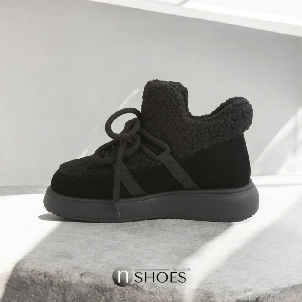 Women’s black suede ugg boots ALLSY Lonza 191058 192419 89393-80-1 5737