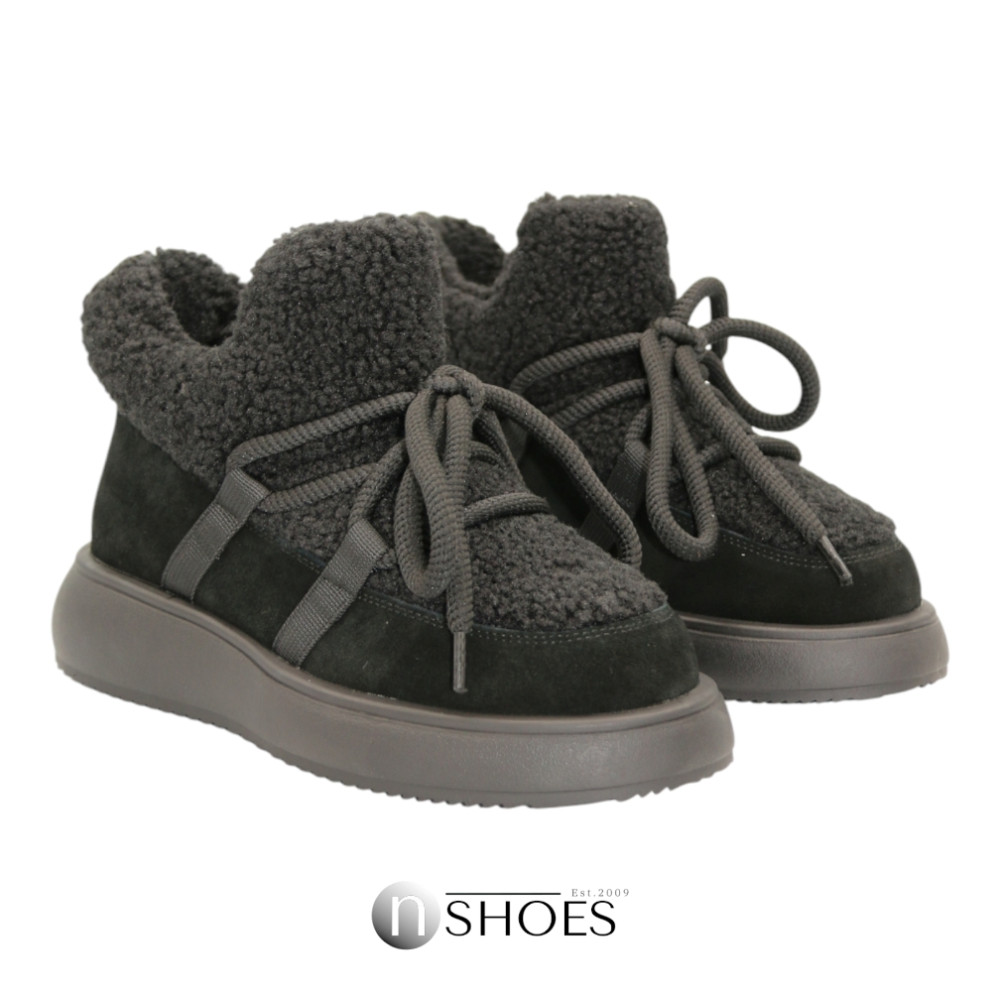 Women’s black suede ugg boots ALLSY Lonza 191058 192419 89393-80-1 5737