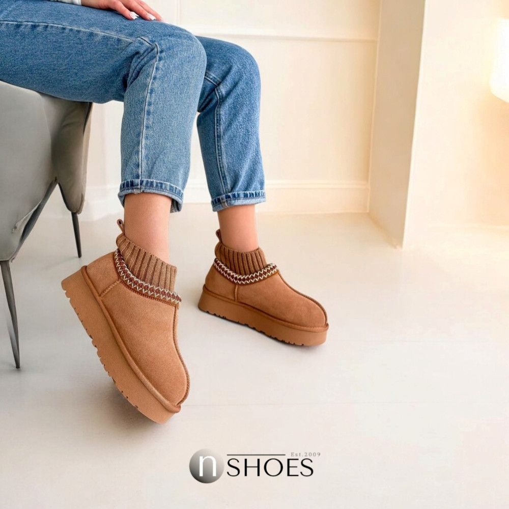 Замшеві жіночі сноубутси з вишиванкою ALLSY Lonza 192424 модель 5738