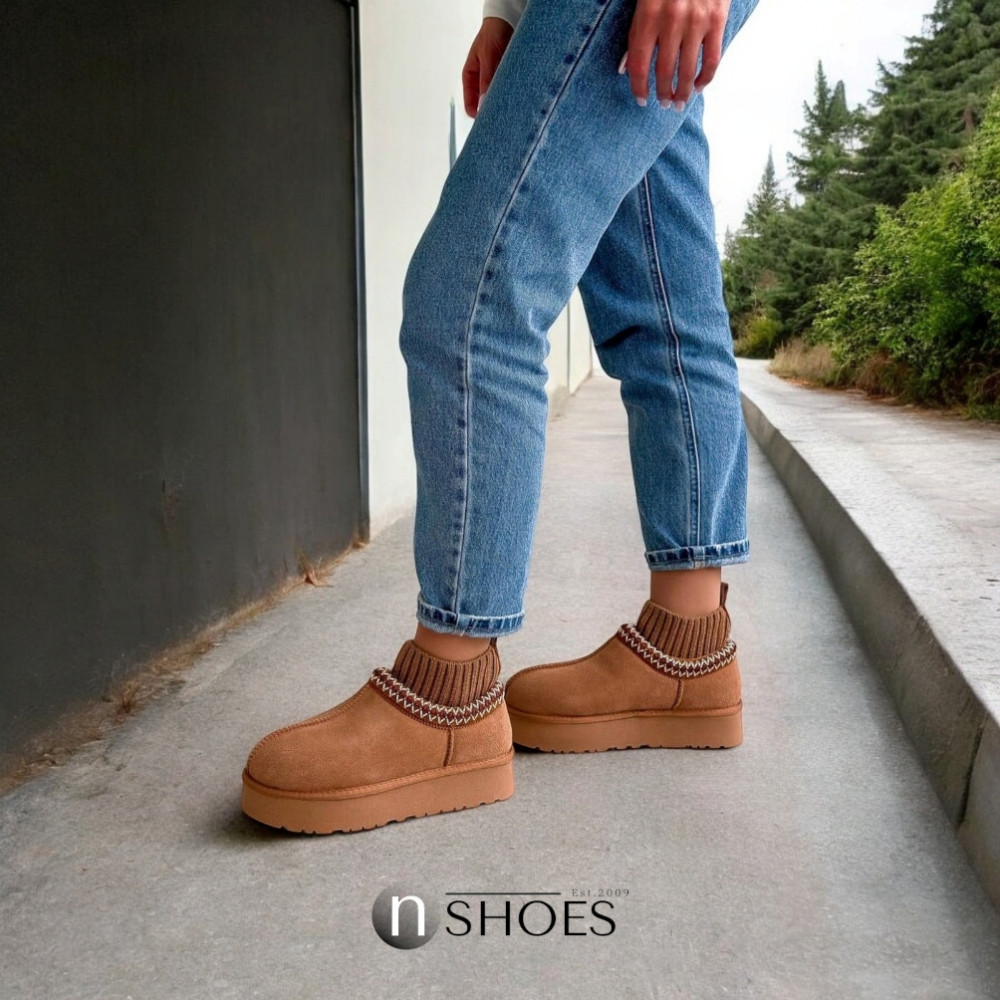 Замшеві жіночі сноубутси з вишиванкою ALLSY Lonza 192424 модель 5738