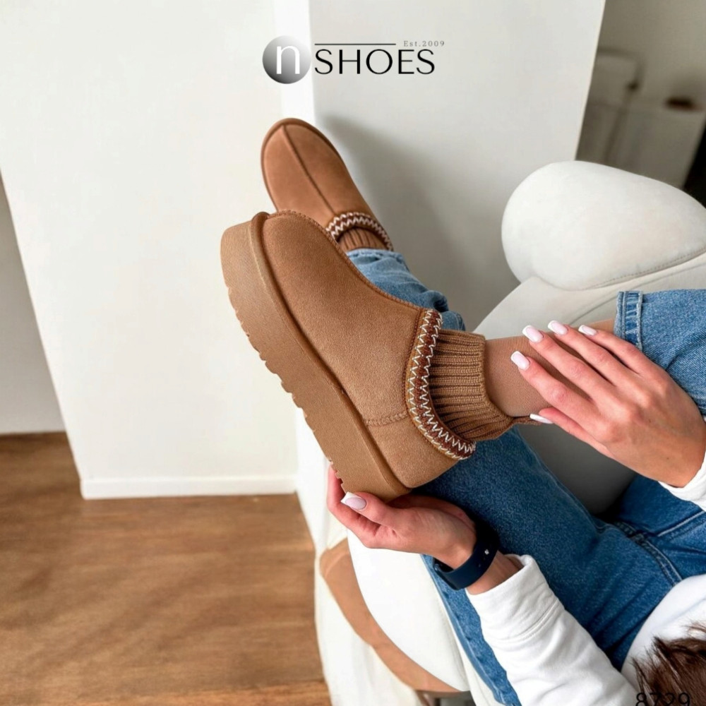 Замшеві жіночі сноубутси з вишиванкою ALLSY Lonza 192424 модель 5738