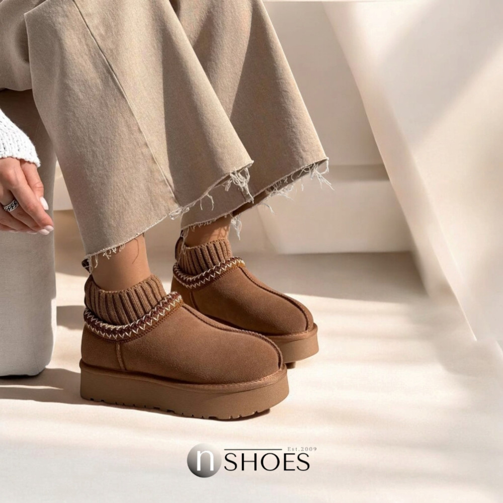 Замшеві жіночі сноубутси з вишиванкою ALLSY Lonza 192424 модель 5738