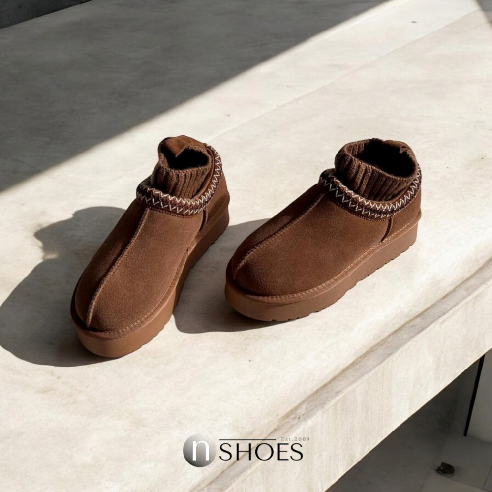 Замшеві жіночі сноубутси з вишиванкою ALLSY Lonza 192424 модель 5738