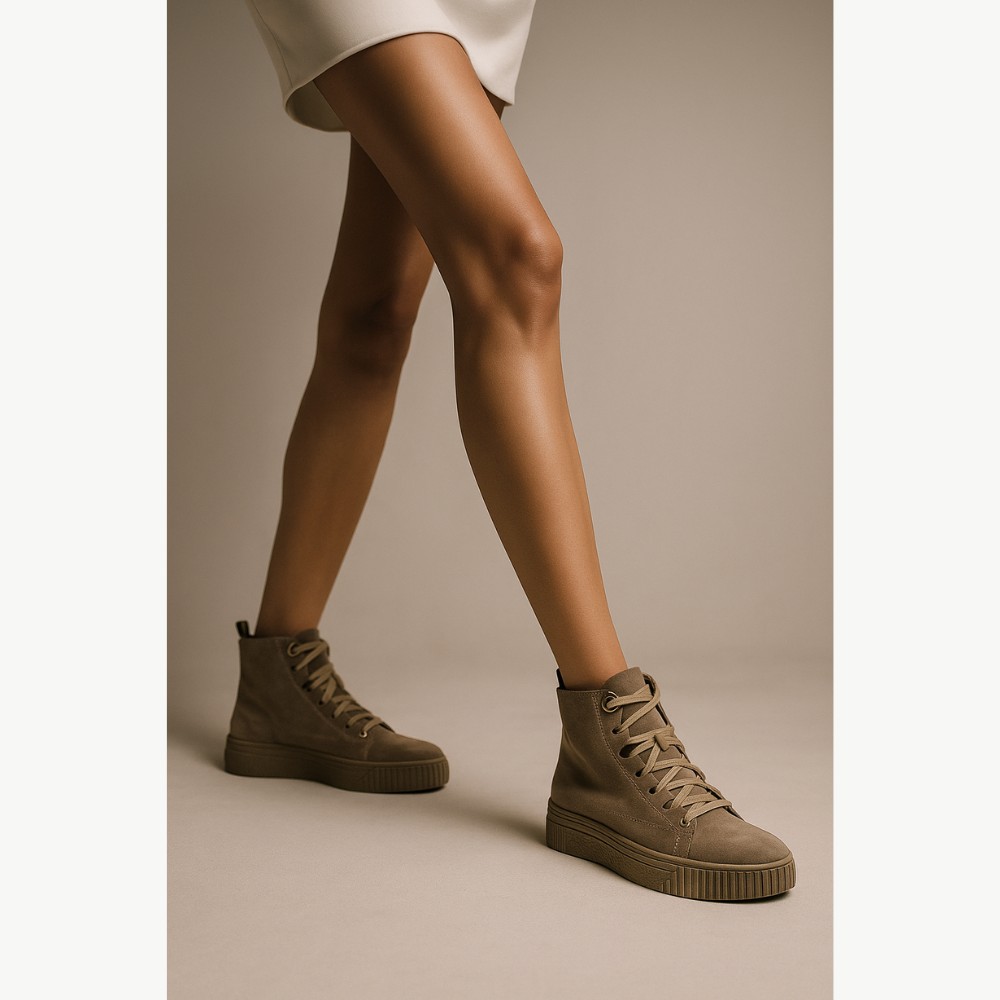 Жіночі бежеві шкіряні зимові кросівки Simen 7410a w taupe ow 5739