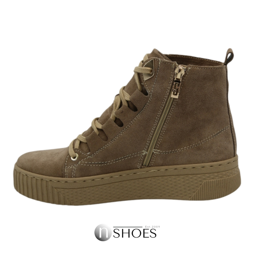 Жіночі бежеві шкіряні зимові кросівки Simen 7410a w taupe ow 5739