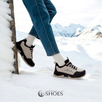 Universal gray leather thermal sneakers GRUNBERG 148593 01-02E 5741 with insulation on the Gore-Tex membrane from the Italian brand