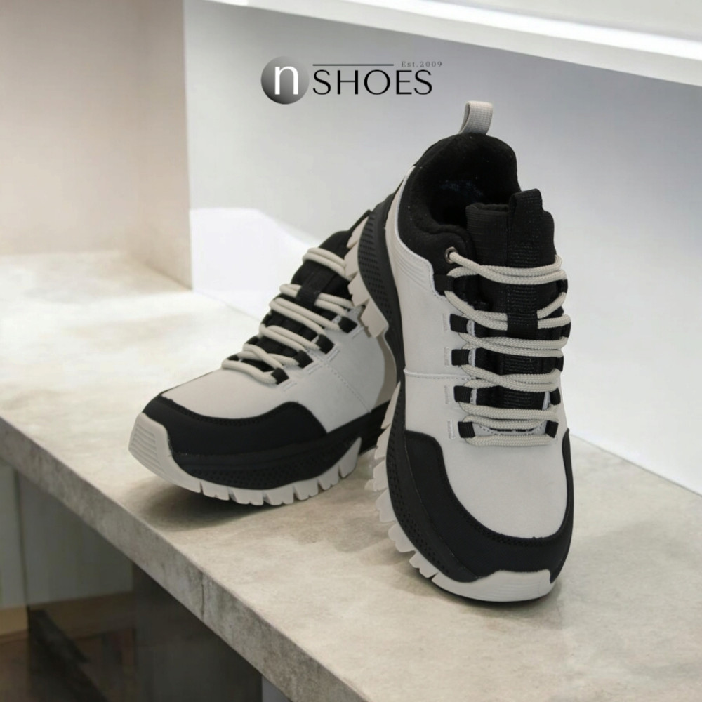 Leather thermal sneakers GRUNBERG (Italy) model 5741 with insulation on the Gore-Tex membrane