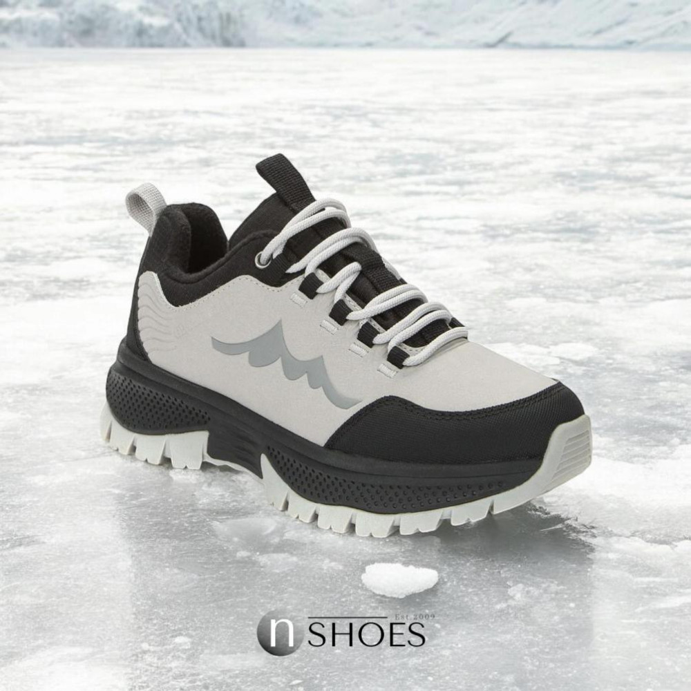 Leather thermal sneakers GRUNBERG (Italy) model 5741 with insulation on the Gore-Tex membrane