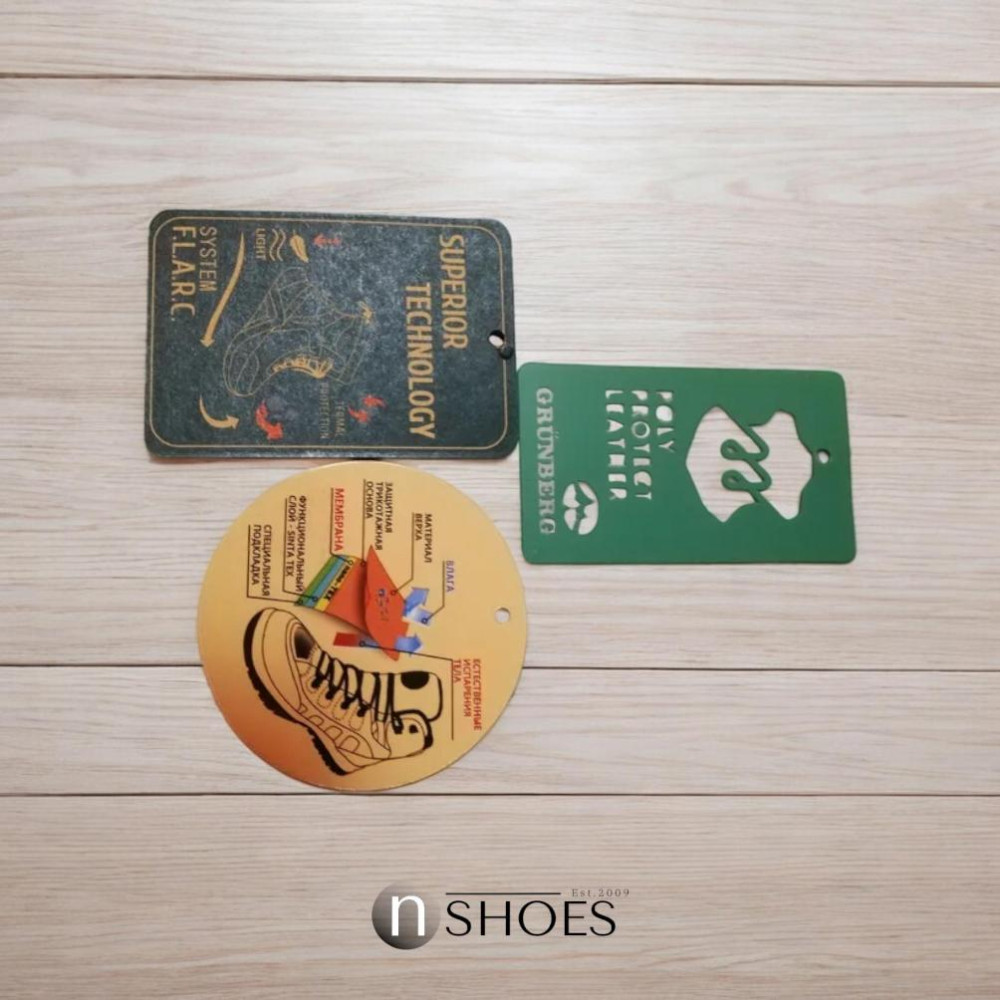 Leather thermal sneakers GRUNBERG (Italy) model 5741 with insulation on the Gore-Tex membrane