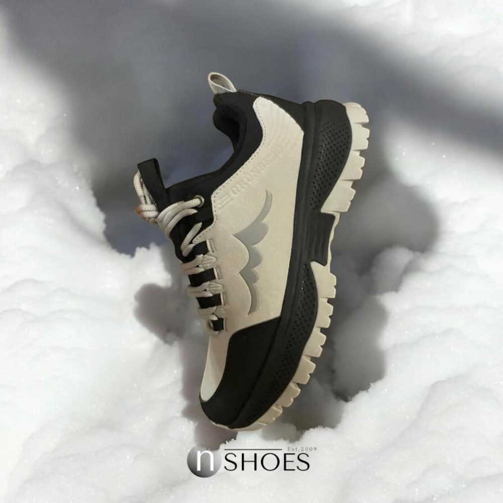 Leather thermal sneakers GRUNBERG (Italy) model 5741 with insulation on the Gore-Tex membrane