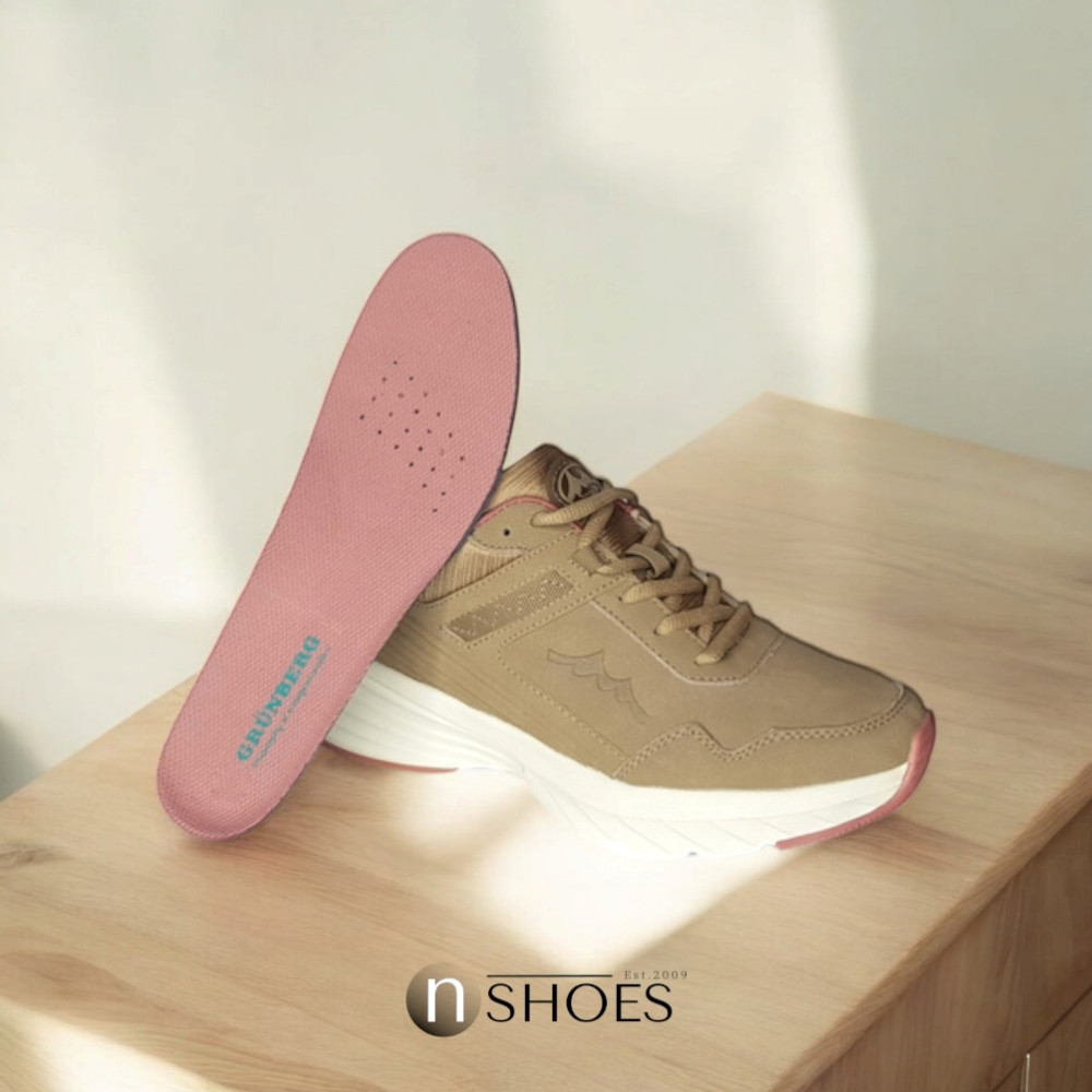 Women's beige demi-season sneakers GRUNBERG (Italy) model 5745