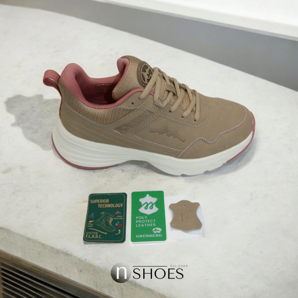 Women's beige demi-season sneakers GRUNBERG (Italy) model 5745