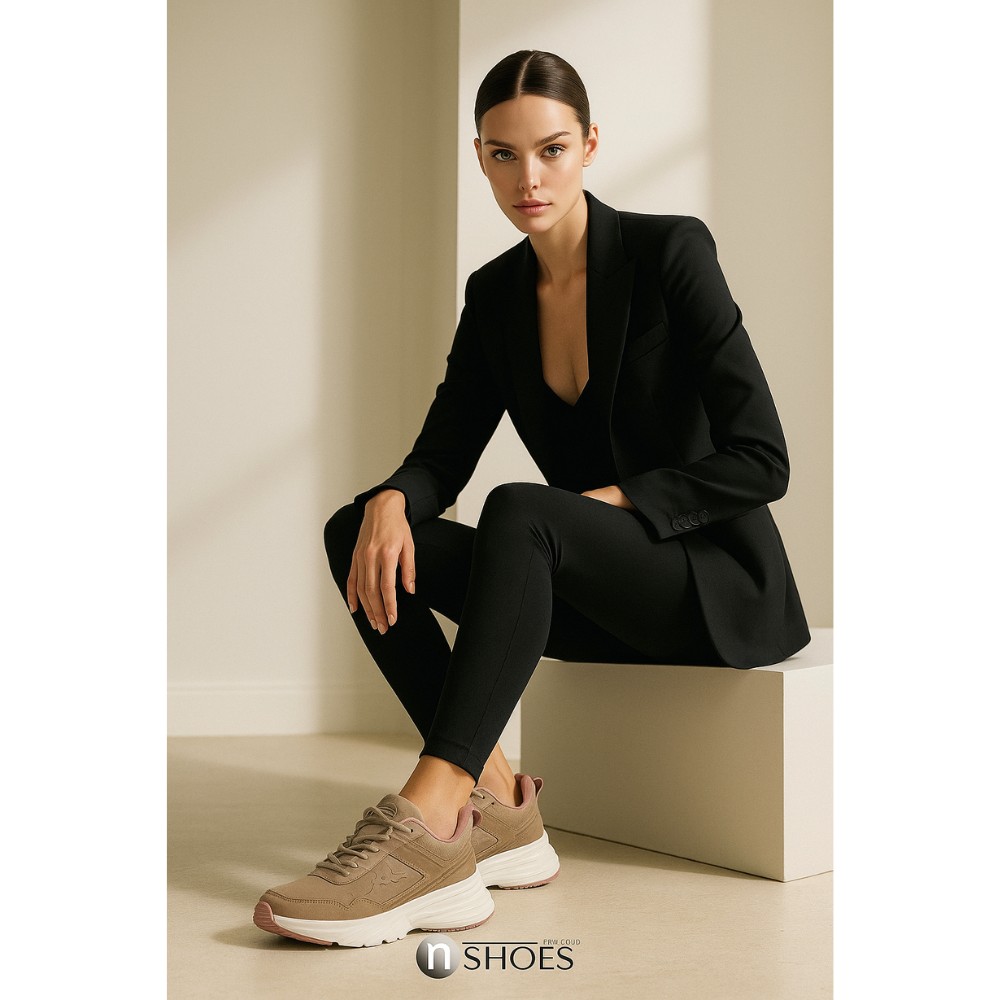 Women's beige demi-season sneakers GRUNBERG (Italy) model 5745