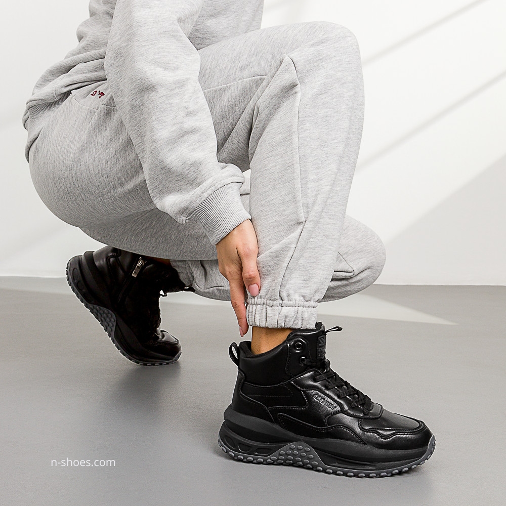 Women's winter leather sneakers CROSBY (UK) model 5752