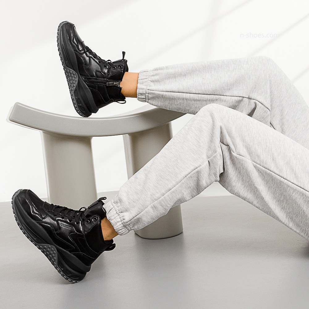 Women's winter leather sneakers CROSBY (UK) model 5752