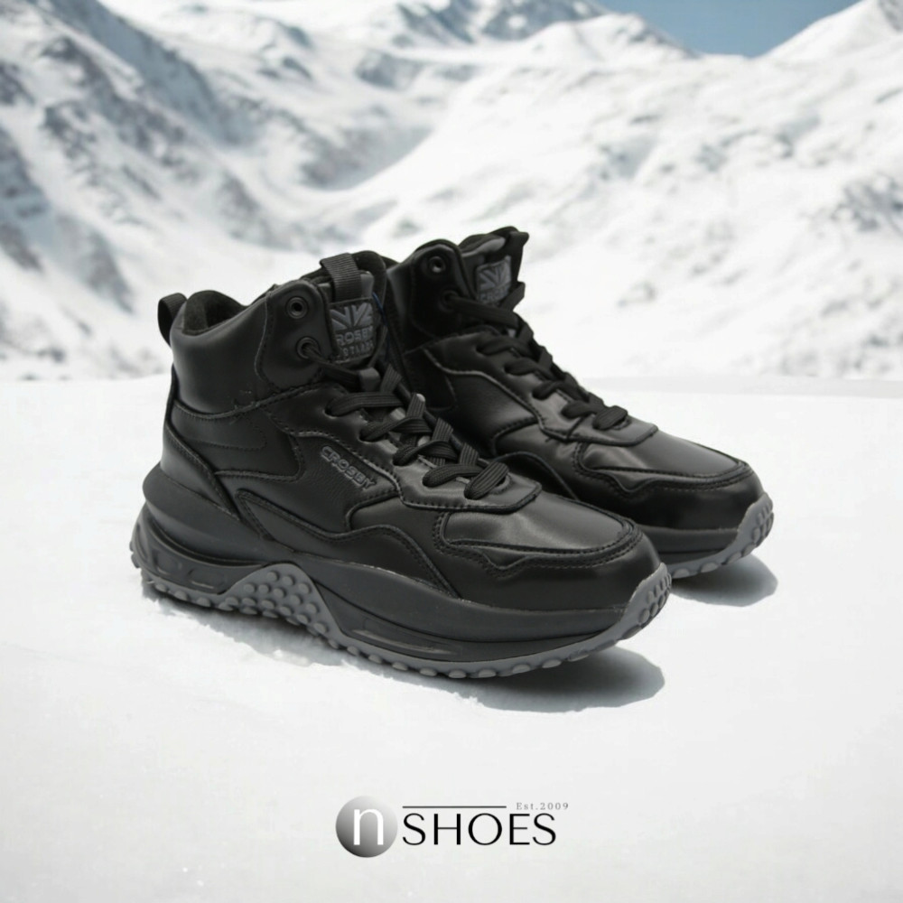 Women's winter leather sneakers CROSBY (UK) model 5752