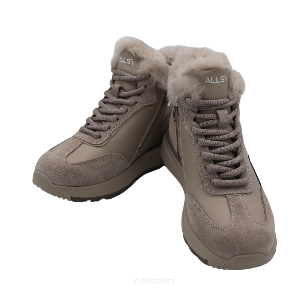 Women's winter leather sneakers ALLSY Lonza model 5755