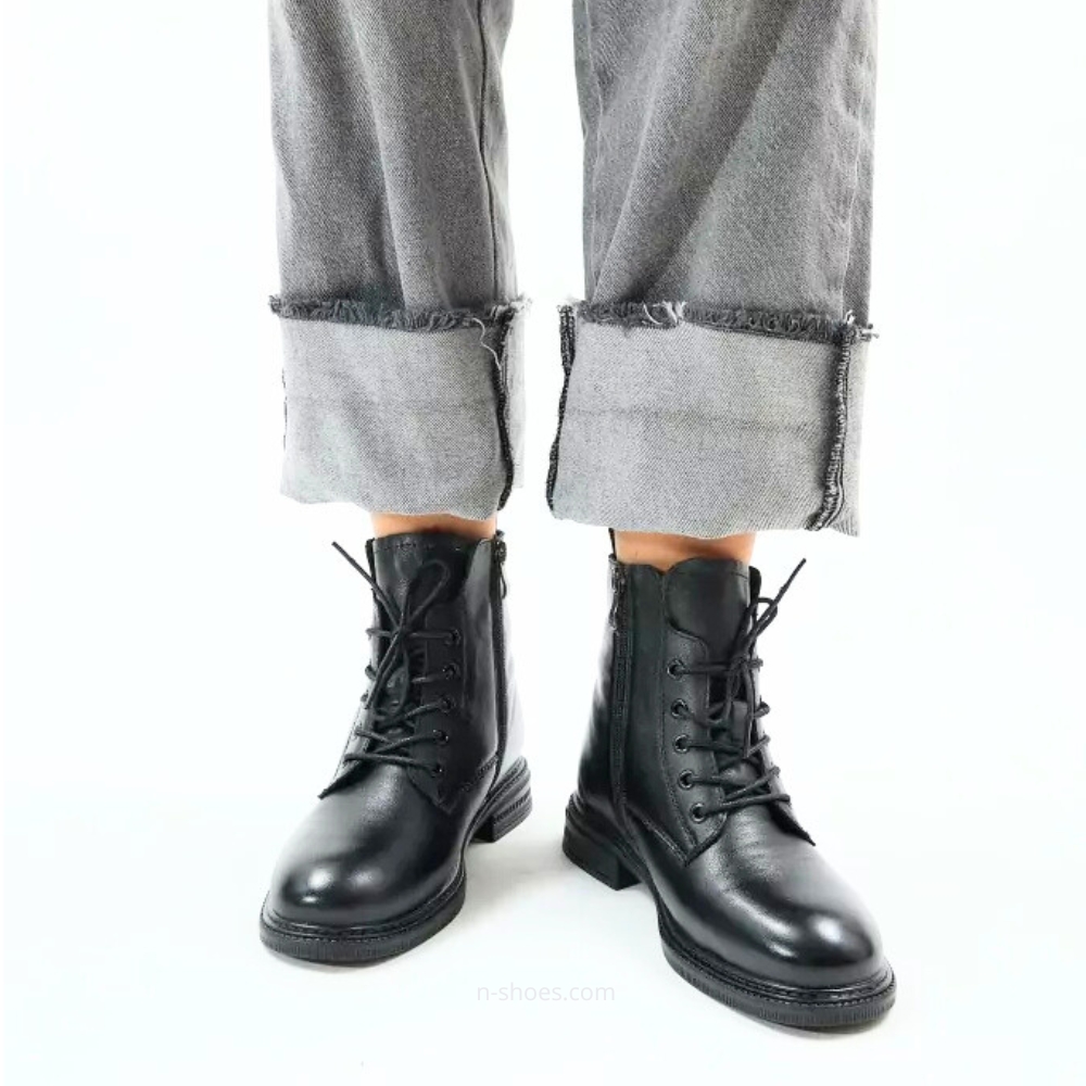 Women’s Black Leather Winter Boots Anna Lucci 190217 593-d39228e-1zm