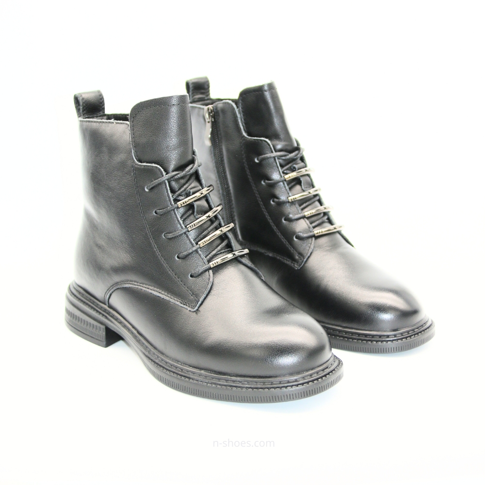 Women’s Black Leather Winter Boots Anna Lucci 190217 593-d39228e-1zm