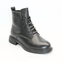 Классические черные кожаные зимние ботинки Anna Lucci 190217 593-d39228e-1zm black ay 5756 Lonza 192245 39 размер из натуральной кожи и шерсти